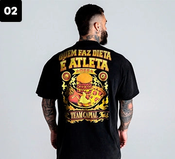 Camiseta Oversized Comam Frutas Estonada Monster Preto