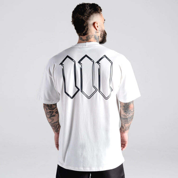 Camiseta Oversized Mith Nation Graphic Doodle Off White