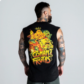 Regata Drop Shoulder Sleveless Estonada Mith Comam Frutas Fruit Fighthers Preto