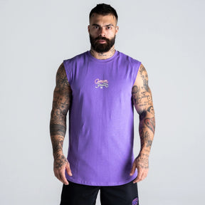 Regata Drop Shoulder Sleveless Mith Comam Frutas Basic Roxo