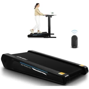 FUNMILY Smallest Walking Pad with Incline, 2 in 1 Under Desk Treadmill for Home Office, Mini Compact Treadmill