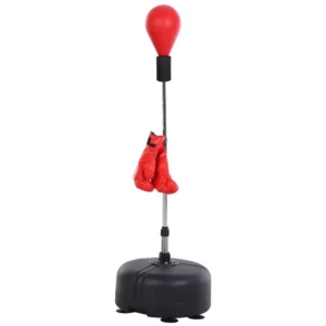 Soozier Free Standing Punching Bag with Stand and Boxing Gloves, Height Adjustable Boxing Bag Set, For Training, Exercise, Fitne