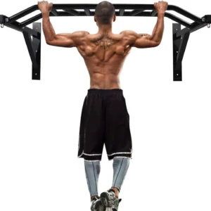 Wall Mounted Pull Up Bar Multifunctional with Multi-Grip Chin Up Bar Heavy Duty Dip Station for Home Gym, Multi Grip Style