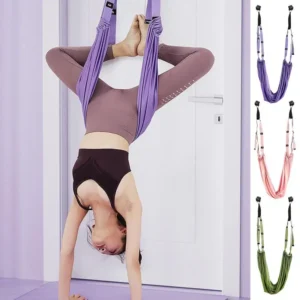 Adjustable Aerial Yoga Strap Hammock Swing Stretching Strap Anti-Gravity Inversion household lower waist trainer Gym Device