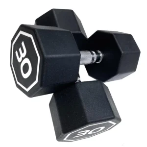 30LBS APOLLO IR3920 Premium Octagonal Dumbbell - Hard Chrome Handle with Large Numbers for Enhanced Push-Ups