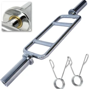 34"" Barbell Solid Chrome Tricep Hammer Curl Fitn Gym Weight Bar Home Gym Weightlifting Exercise Training Bars Powerlifting 34