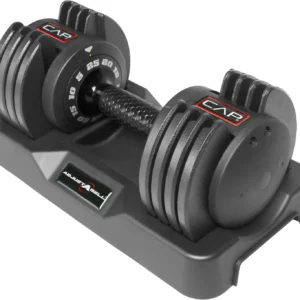 ADJUSTABELL Adjustable Round Dumbbell Weights - Singles | 25 lb Single Honeycomb Black Handle