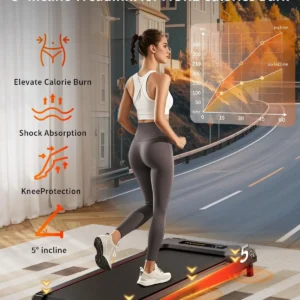 2.5HP Portable Treadmills for Home, Compact Treadmill Small Running Pad with LED Display, Remote Control