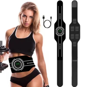 116cm Electric Muscle Stimulation Abdominal Toning Belts Waist Massager EMS Muscle Toner Body Weight Loss Fitness Equiment USB