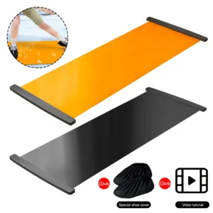 1.4/1.8/2M Yoga Sliding Mat Sports Fitness Glide Plate Skating Slide Board with Shoe Booties For Ice Hockey Leg Exercise Trainer