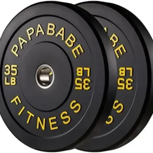 Bumper Plates 10-410Lb Barbell Weight Plates Set - 2 H Steel Hub Rubber Weights For Strength Training & Weightlifting (Iwf