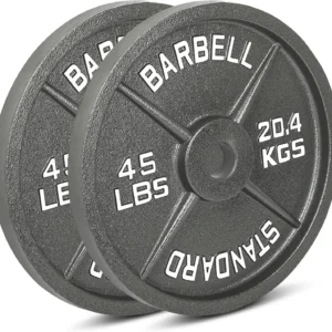 Cast Iron Ol ympic Weight Plates – Free Weights - Ideal for Strength Training. Sold in Pairs - 2.5LB–45LB
