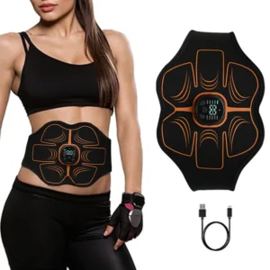 107cm EMS Abdominal Muscle Stimulator Abs Trainer Muscle Toner USB Rechargable Electric Belly Weight Loss Fitness Workout Unisex