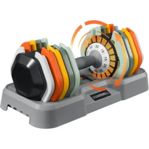 25/55 lbs Dumbbell Set, Anti-Slip Fast Adjust Turning Handle, Adjustable for Men and Women, Pair for Home Gym Exercise