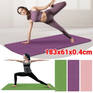 Foldable Yoga Mat Folding Fitness Exercise Mat Double Sided Travel Yoga Mat Non-slip for Yoga Pilates & Floor Workouts