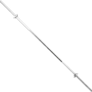 60 Inch Threaded Chrome Barbell Bar, 1 Inch Barbell Diameter with Ring Collars - STBB-60
