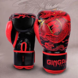 Male Female Men Women Boxing Gloves Chinese Dragon Adult Sanda Muay Thai Punching Sandbag Gloves Professional Training Gloves