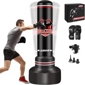 Standing Heavy Punching Bag Set 70 Inch Free Standing Boxing Equipment with Gloves and Pump Kickboxing MMA Training