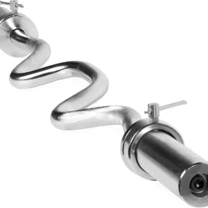 Barbell Curl Bar,4 Ft Ez Bar Strength Training Bar Threaded Chrome Barbell Bar For Weightlifting, Hip Thrusts, Squats And