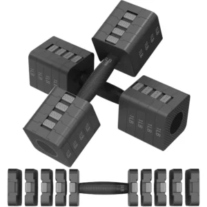 Adjustable Dumbbells Set of 2, 5-in-1 Adjustable Weight Dumbbells for Women/Men, 3lb/5lb/7lb/9lb/11lb Dumbbell Weights Set