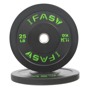 Weight Plates, Rubber Bumper Plates, 2 Inch Steel Insert 25lb Bundle Options Available for Home Gym Strength Training