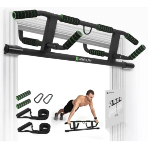 2025 Upgrade Multi Grip Pull Up Bar Ergonomic Design Smart Hooks Portable Doorway Mount Workout Equipment 440lbs Capacity