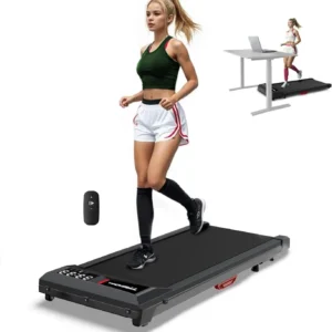 0.6-3.8MPH Speed, 2.5HP Under Desk Treadmill with Remote Control, Compact Design, LED Display, 300 lbs Max Weight Capacity