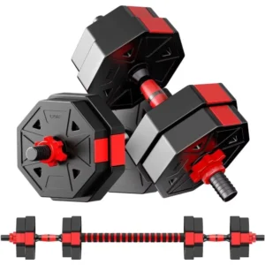 Adjustable Weights Dumbbells Set, 30lbs Non-Rolling Adjustable Dumbbell Set, Free Weights Dumbbells Set Hexagon