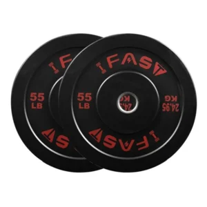 Olympic Weight Plates Rubber Bumper Plates 2 Inch Steel Insert 55lb Bundle Options Available for Home Gym Strength Training Wei