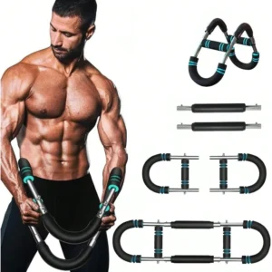 Arm Trainer, Chest Workout Equipment for Men, Detachable Portable Spring Resistance Home Gym Fitness Strengthener