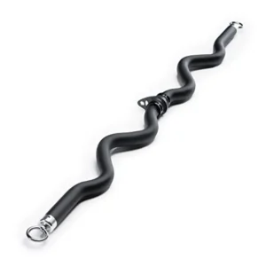Deluxe Exercise Curl Bar for Lats Curls and More in Black Steel for Home Gym Workouts BBEB-7355