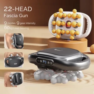 22-Head Fascia Gun High-Frequency Vibration Body Massage Gun Back and Waist Massager Neck Shoulder Massager Muscle masajeador