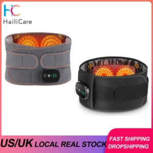 Heat Lumbar Brace Support Massager Waist Massager Back Belt Heath Care Comfortable Material for Office Workers Home Use