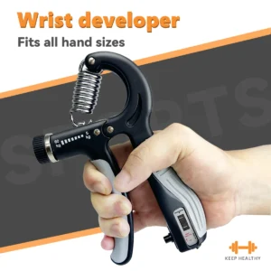 Grip Strength Trainer Adjustable Hand Grip Strengthener 11-132 Lbs (5-60Kg) Gym Rehab Forearm Trainer