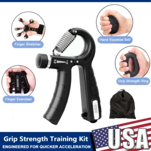 5-Piece Grip Strength Trainer Kit – Build Stronger Hands, Wrist & Forearms