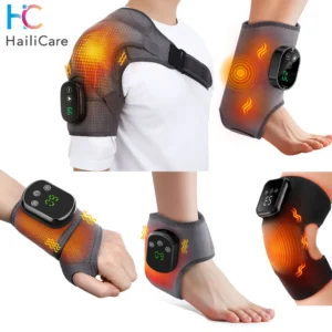 Electric Shoulder /Knee /Ankle/Wrist Massager Heating Pad Vibration Massage Support Belt Shoulder /Knee Thermal Brace