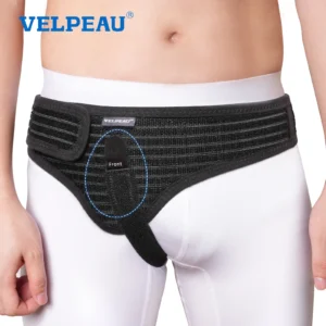 VELPEAU Hernia Belt for Left/Right Side Single Inguinal and Pain Relief, Adjustable Groin Hernia Recovery Strap for Men & Women