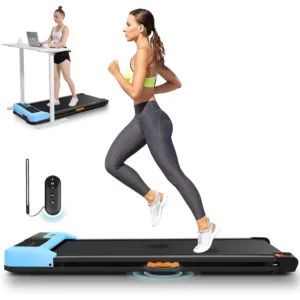 Under Desk Treadmill 2.5HP Walking Pad with Remote Control Portable Compact Design for Home Office Gym Use Installation-Free