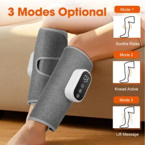 360° Air Pressure Heating Calf Massager Wireless Leg Massage 3 Mode Airbag Compresstion Relax Foot Calf Muscle Relieve Fatigue