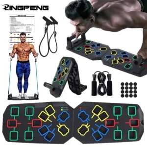 Multifunctional Folding Push Up Board Set Bracket Abdominal Muscle Training Equipment Portable Push Up Board Exercise Training