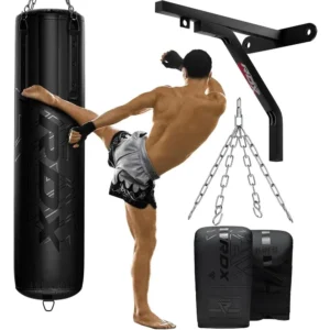 Premium Punching Bag Set (55lbs Filled, 110lbs Capacity) – Heavy Duty Home Boxing Kit with Wall Mount & Gloves