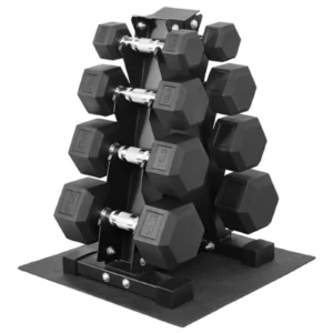 Compact Dumbbell Set with Storage Rack