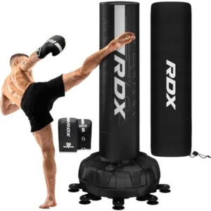 XXL 330LBS Freestanding Punching Bag with Cover Gloves - 72 Adult Heavy Pedestal Punch Bag Set - 17 Suction Cup 8 Extended Legs