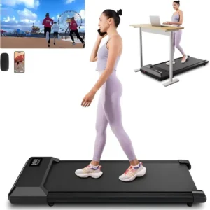 Superun 2-in-1 Home/Office 2.5 HP Walking Treadmill,mini Treadmills for Small Spaces with APP & Remote Control