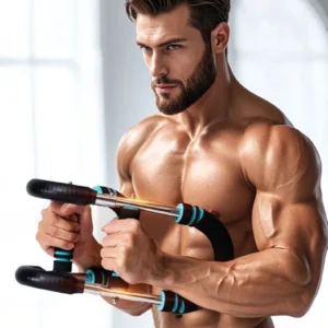 Adjustable U-Shaped Arm Exerciser With Foam Handle Spring Workout Bar Forearm Triceps Chest Expander Portable Fitness Equipment